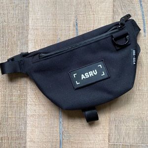 ASRV Black Canvas Waterproof Crossbody Bag